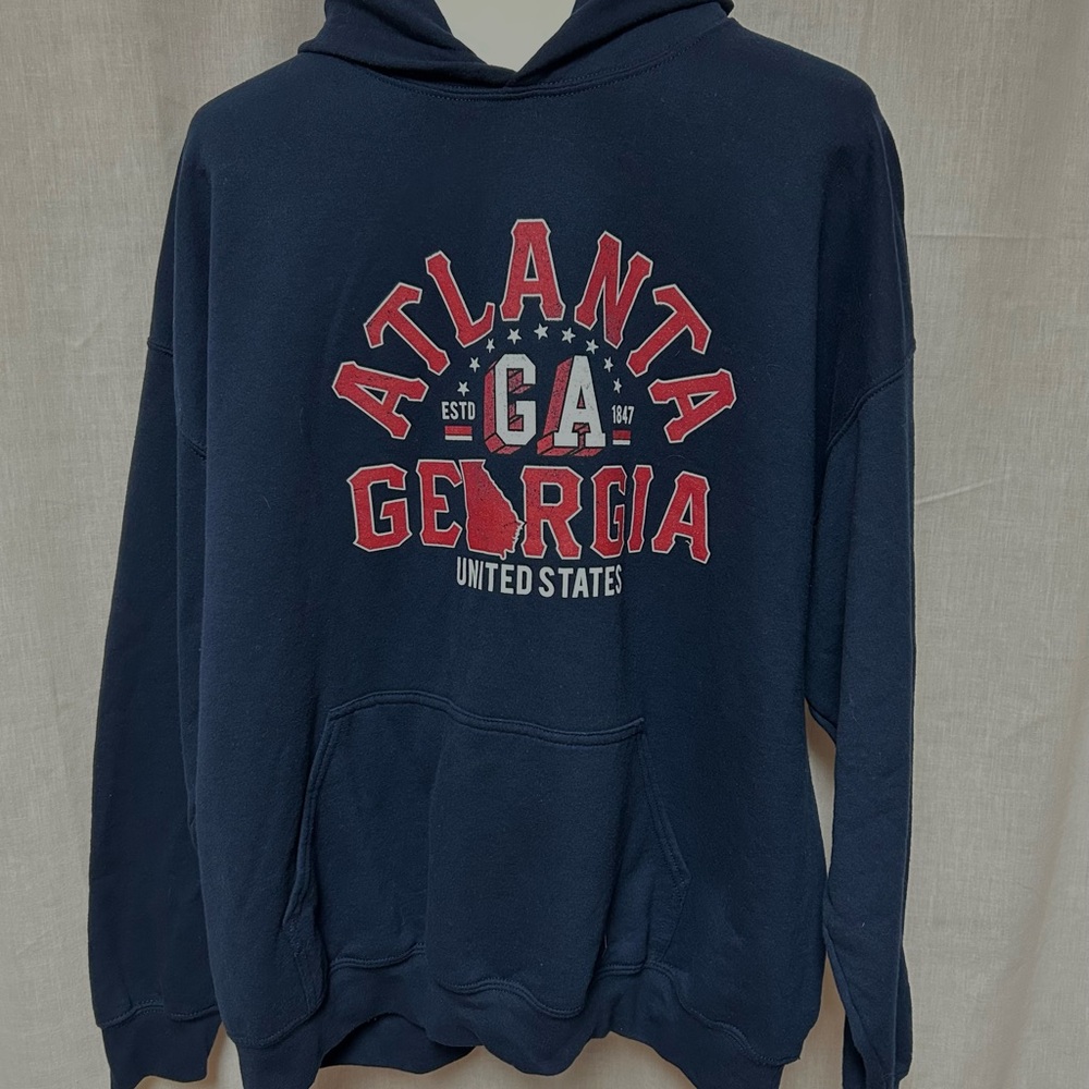 Navy Blue Atlanta Georgia Hoodie size 2XL